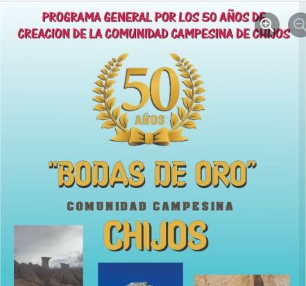 Feria de Camélidos en la Comunidad Campesina de Chijos por sus bodas de Oro